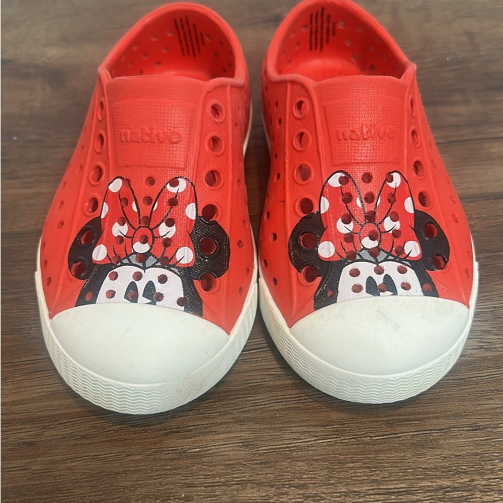Native Red and White Sneakers with Playful Design